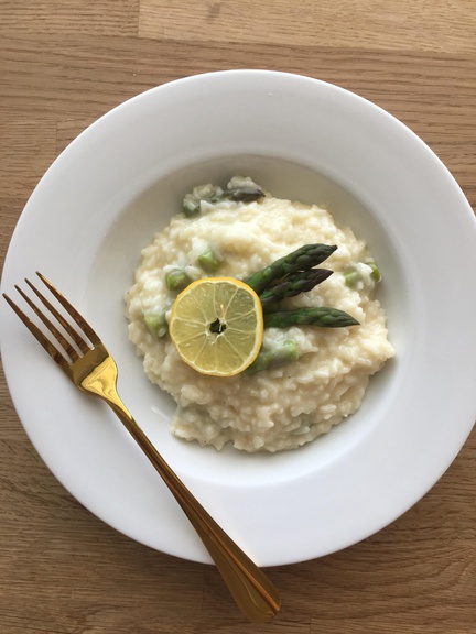 Cremiges Spargel-Risotto