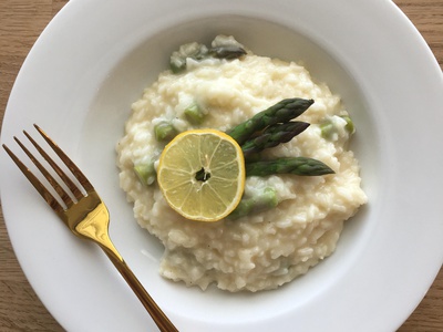 Cremiges Spargel-Risotto